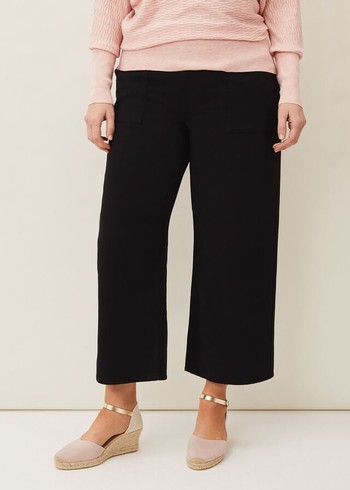 Phase Eight Nora Denim Culotte Jeans Black Australia | GY9360582